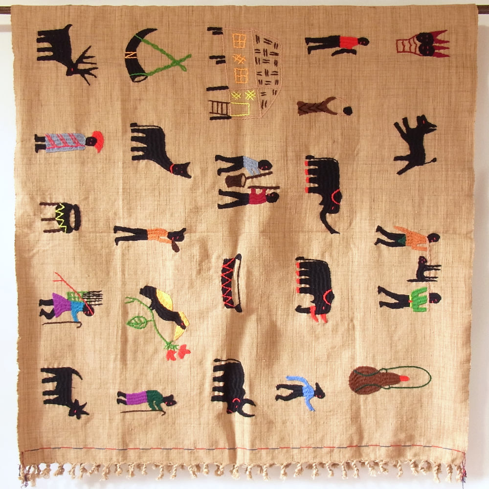 チン族刺繍布