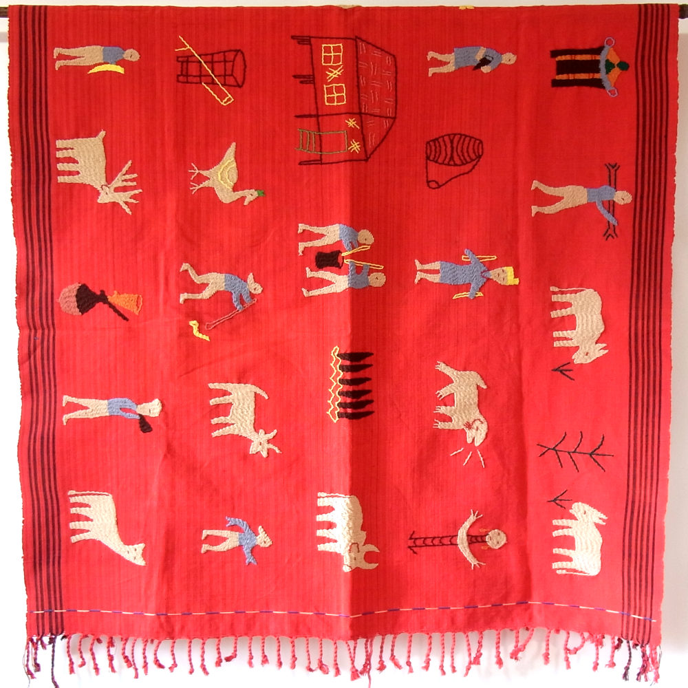 チン族刺繍布