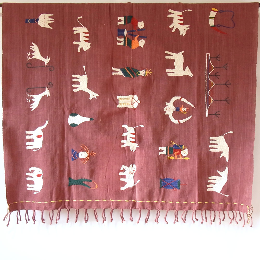 チン族刺繍布