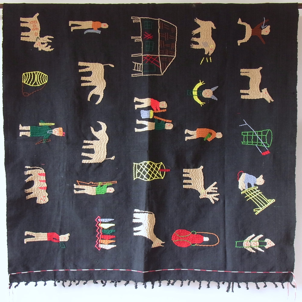 チン族刺繍布